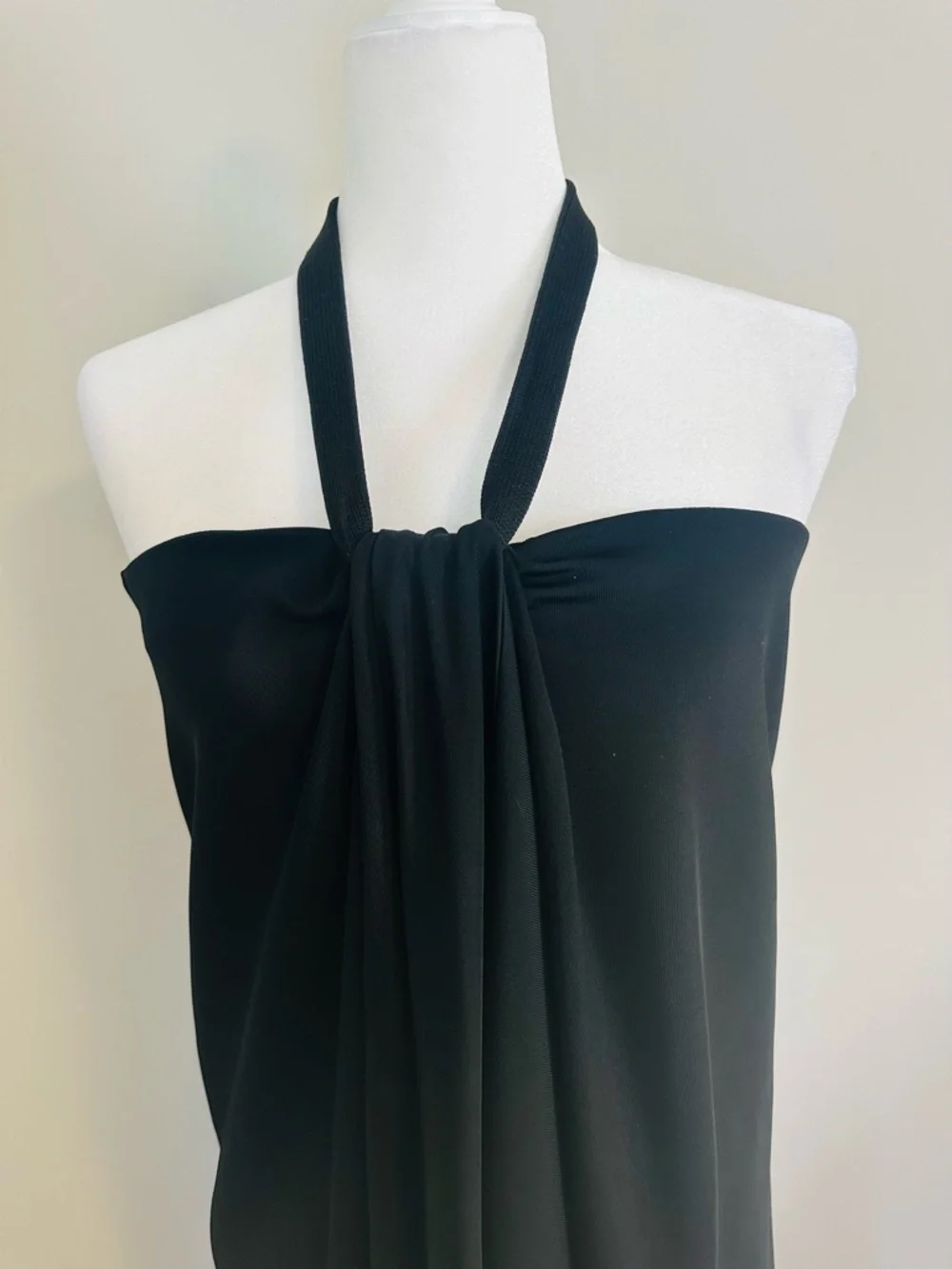 Balenciaga Paris Black Halter Neck Draped Dress 42 Large - Picture 3 of 9